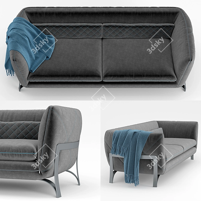 Luxurious Borzalino Athena Sofa: Comfort meets Elegance 3D model image 2