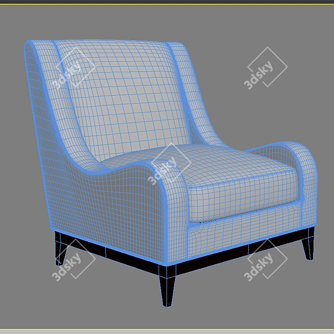 Sleek Shadow Chair 3D model image 2