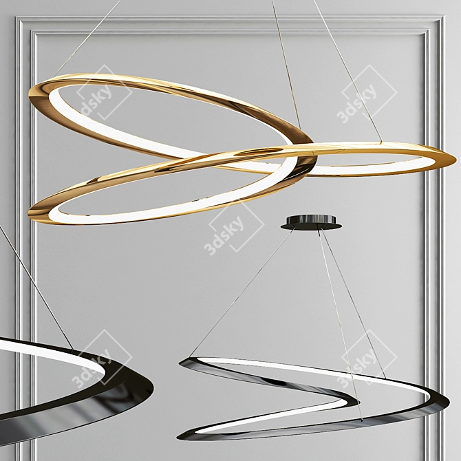 Sleek and Sophisticated: Kepler Pendant 3D model image 1