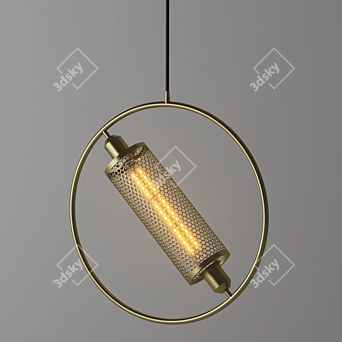 Chic Chiswick Hoop Pendant Light 3D model image 2