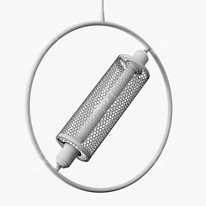 Chic Chiswick Hoop Pendant Light 3D model image 3