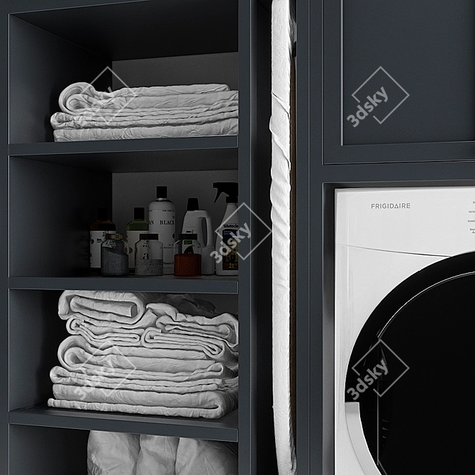 Chic Laundry Décor: Appliances & Accents 3D model image 2