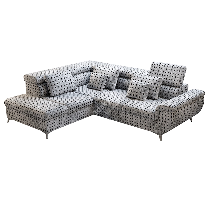 Wersal Monk L Sofa: Luxurious Avant-Garde Elegance 3D model image 3