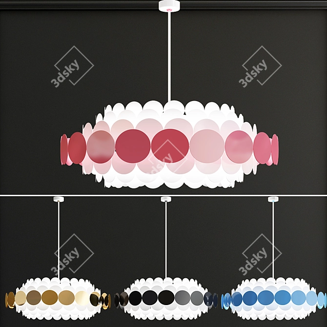 Mid Century Cascade Pendant Lights 3D model image 1