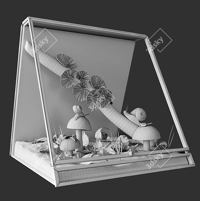 Snail Terrarium: A Tiny Natural Escape 3D model image 3