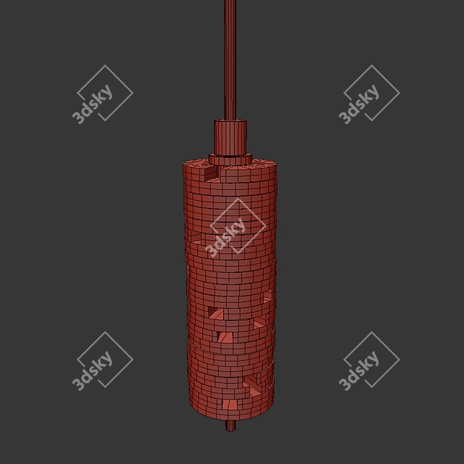 Bronze Patina Pendant Light 3D model image 2