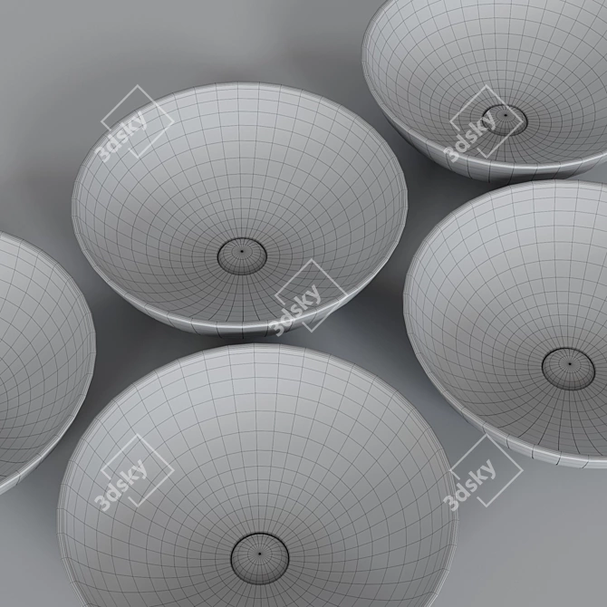 Title: Falper Ciotola - A Modern Minimalist Sink 3D model image 2