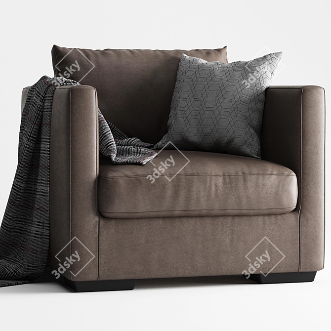 Modern Meridiani Belmon Armchair 3D model image 2