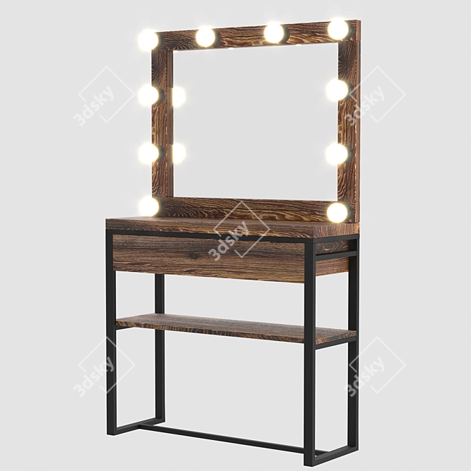 PWood Makeup Station by Loft Me 3D model image 1