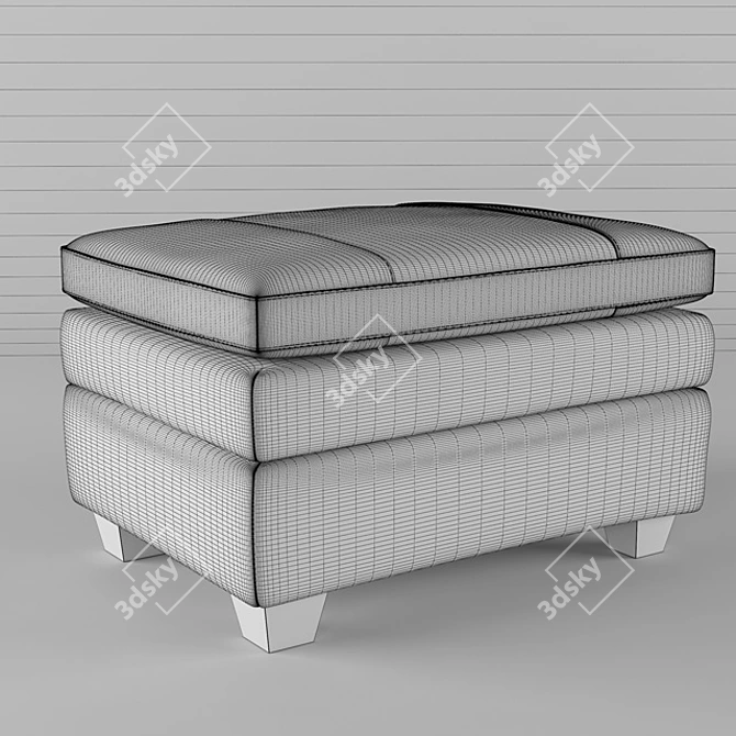 Elegant Gleason Chair & Ottoman 3D model image 2