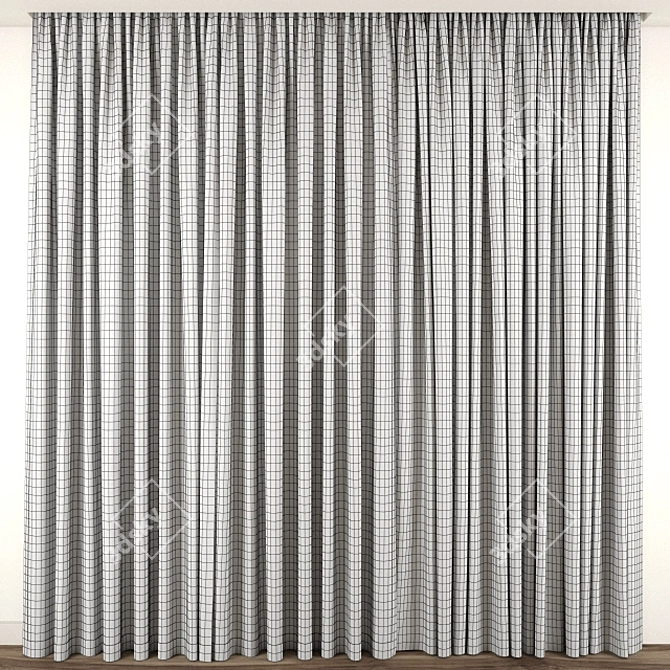 Exquisite Curtain Model - 3ds max & Obj 3D model image 3