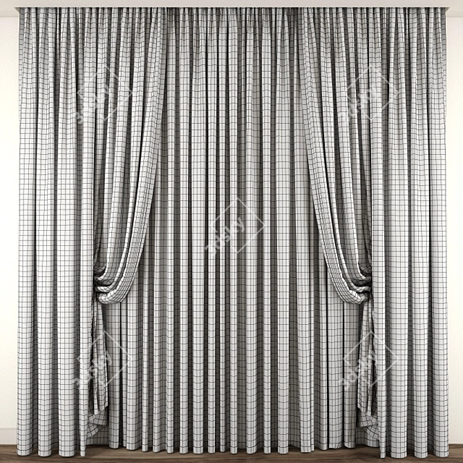 Elegant Drapery Accents 3D model image 3