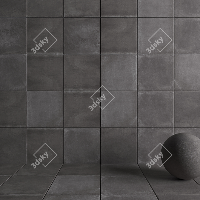 UNIKA Smoke Wall Tiles - HD Multi-Texture 3D model image 3