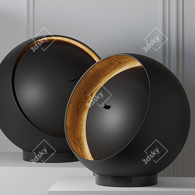 Oluce EVA - 216: Elegant Metal Table Lamp 3D model image 2