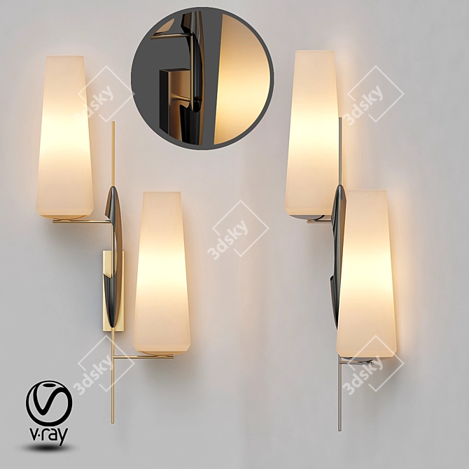 Italian Elegance: Vintage Sconce 3D model image 1