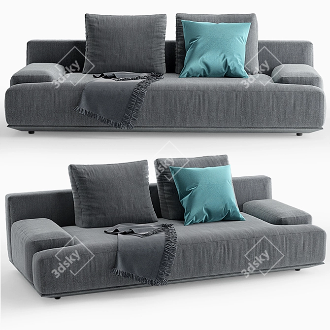 Alberta Design Bruce Sofa: Elegant and Sleek 3D model image 1