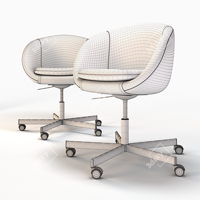 Scruvsta Work Chair 3D model image 2