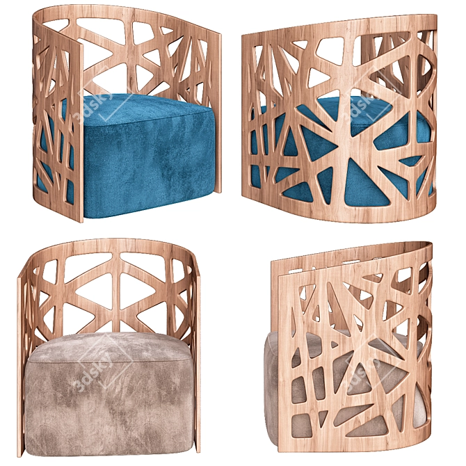 MAZY Minimalist Chair by Zilio A&C 3D model image 1