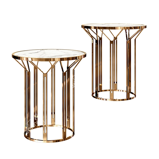 Stylish Espresso Coffee Table 3D model image 1