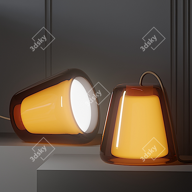 The Lovers Glass Table Lamp 3D model image 2