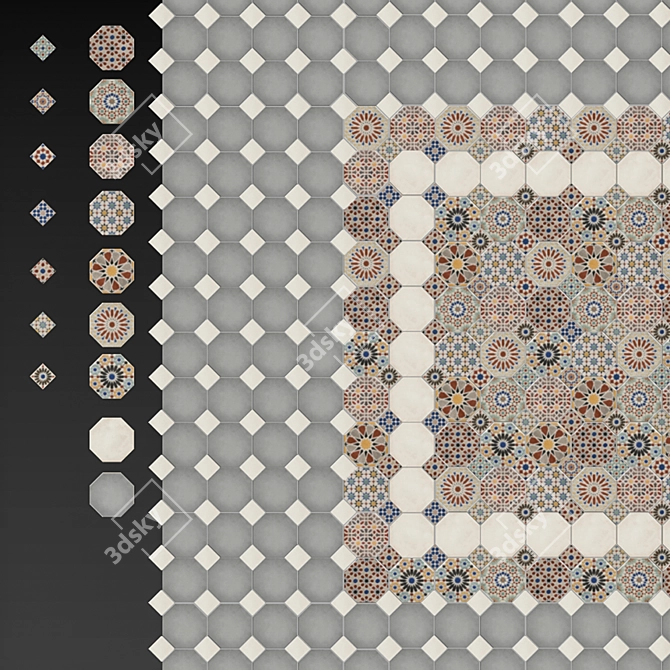 Palacio Porcelain Tiles 3D model image 2