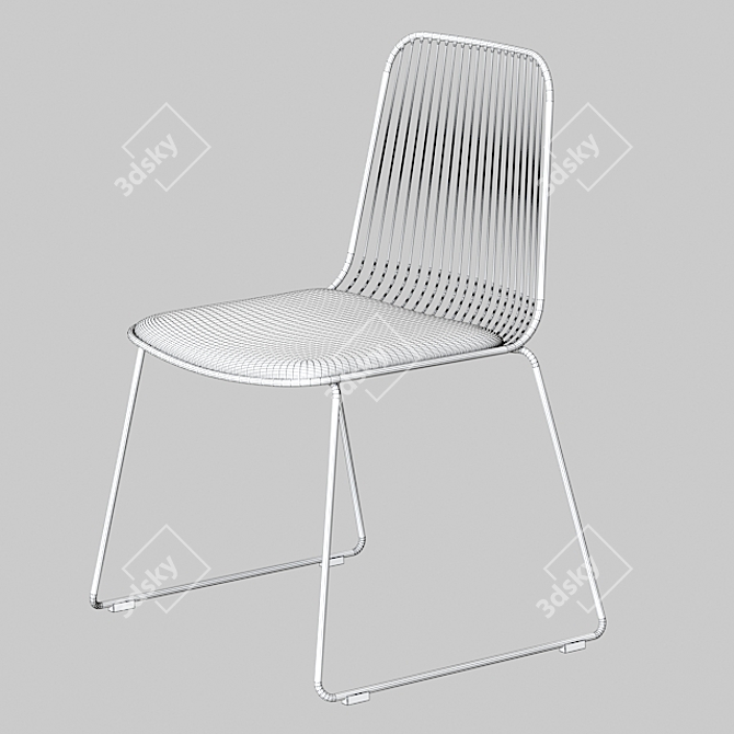 Cosmo MC-156 Black Chair: Sleek Design, Durable Materials 3D model image 3