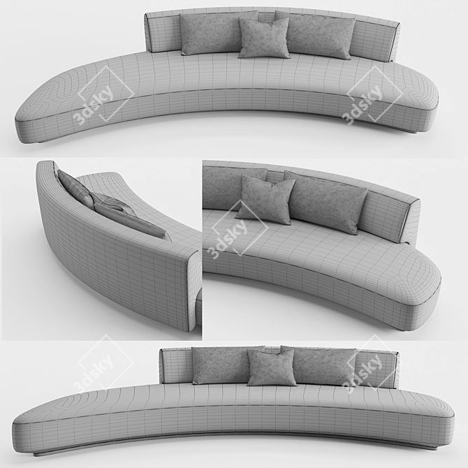 Audrey Luxe Sofa: Plush Comfort in Chic Design 3D model image 2