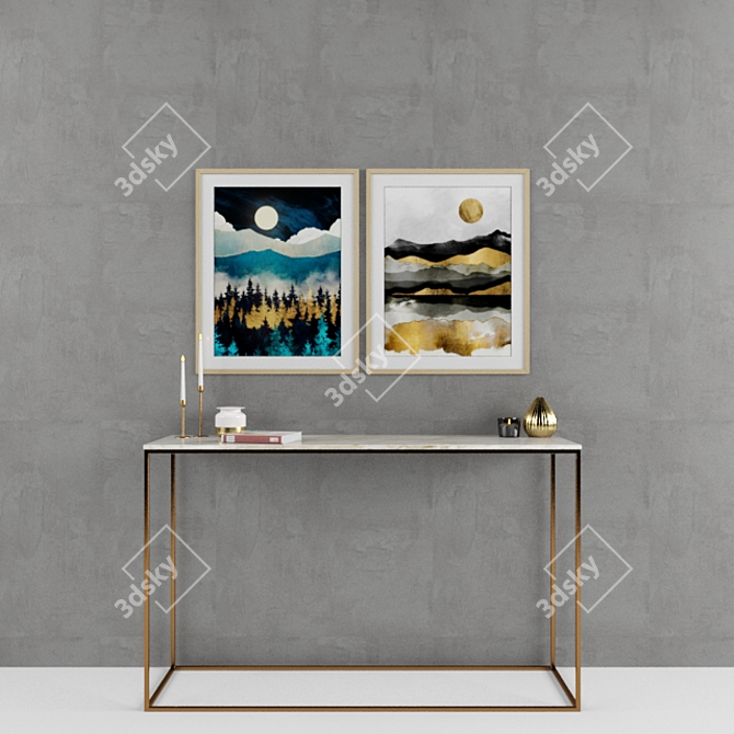 Elegant Decor Set 3D model image 2