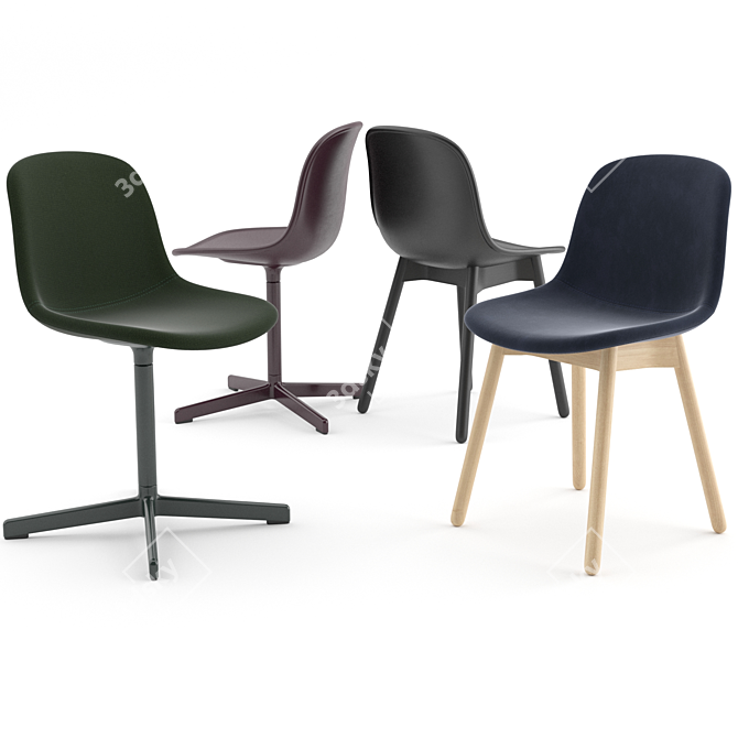 Sleek and Stylish NEU Chairs 3D model image 2