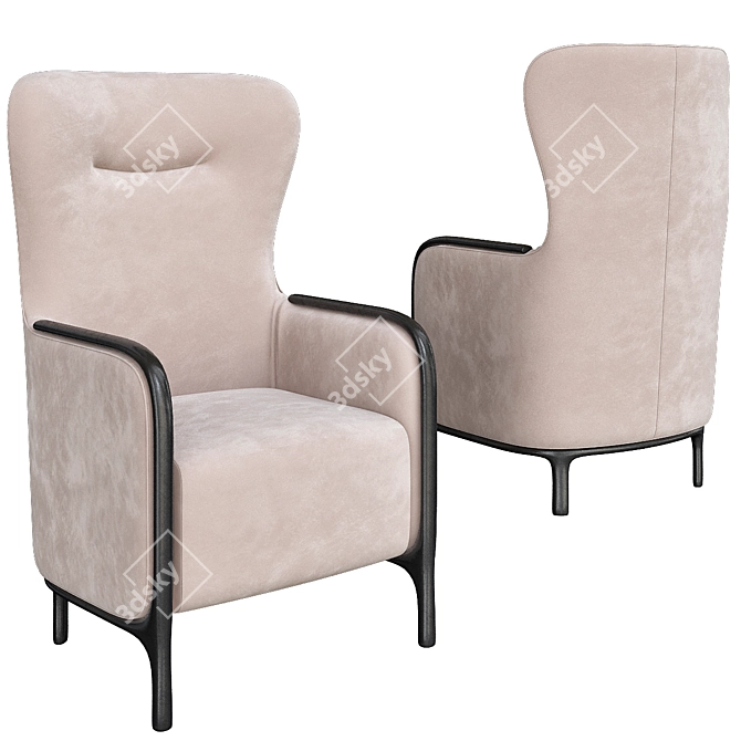 Elegant PIAVAL Cameo Sofa 3D model image 1