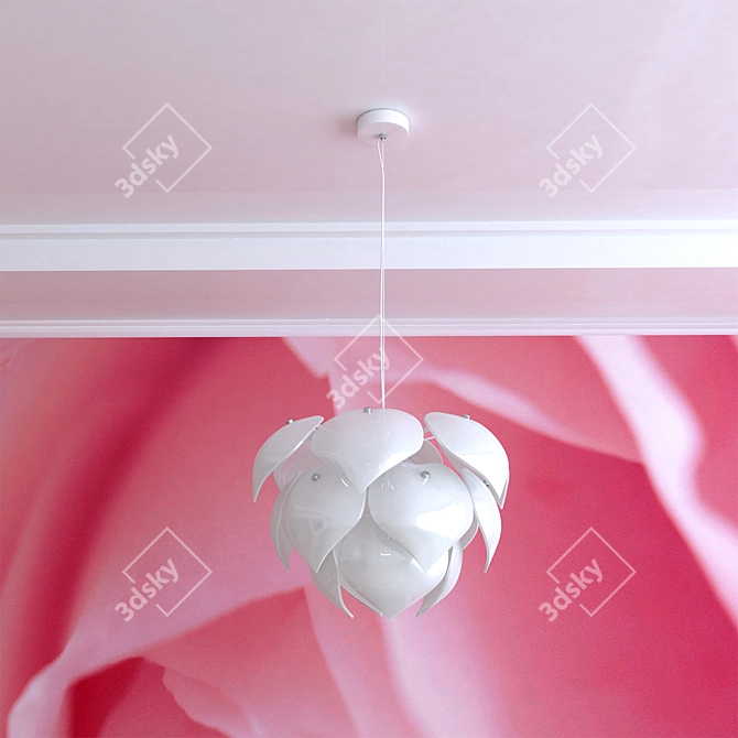 Palmer White Pendant Light 3D model image 2