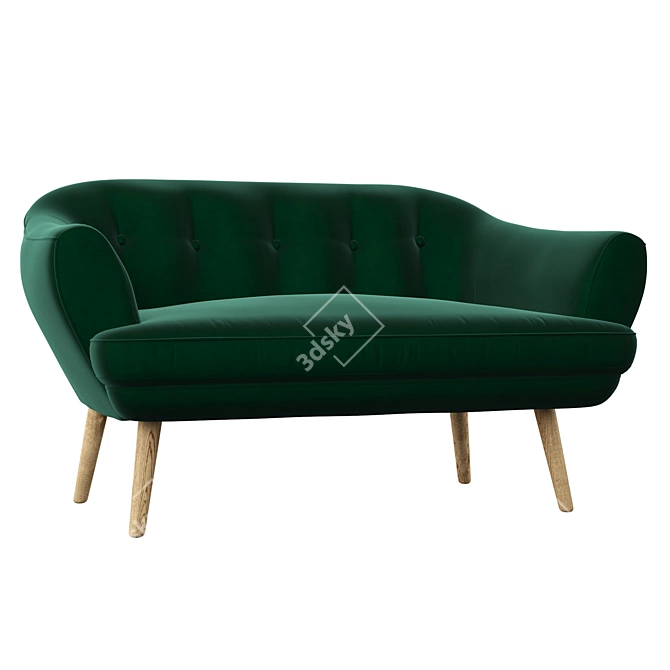 Comfy Keaton Loveseat: Find Cozy Comfort 3D model image 2