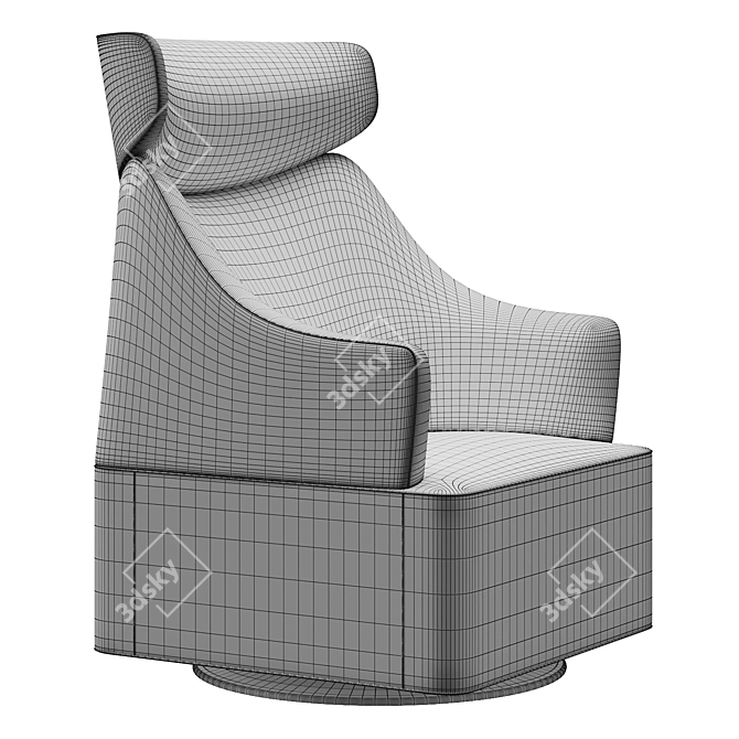 Plex Lounge Armchair: A Modern Icon 3D model image 3