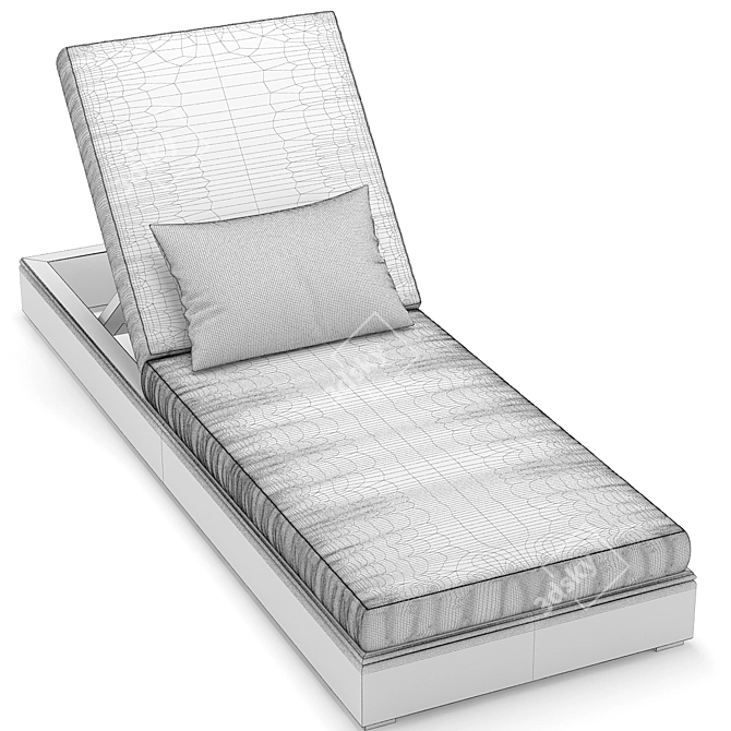 Luxury Outdoor Costa Chaise 3D model image 3