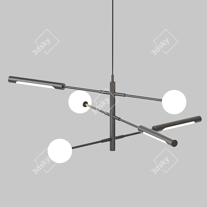 Minimalist Scandinavian Style Lamp: Lampatron RUNNA 3D model image 2