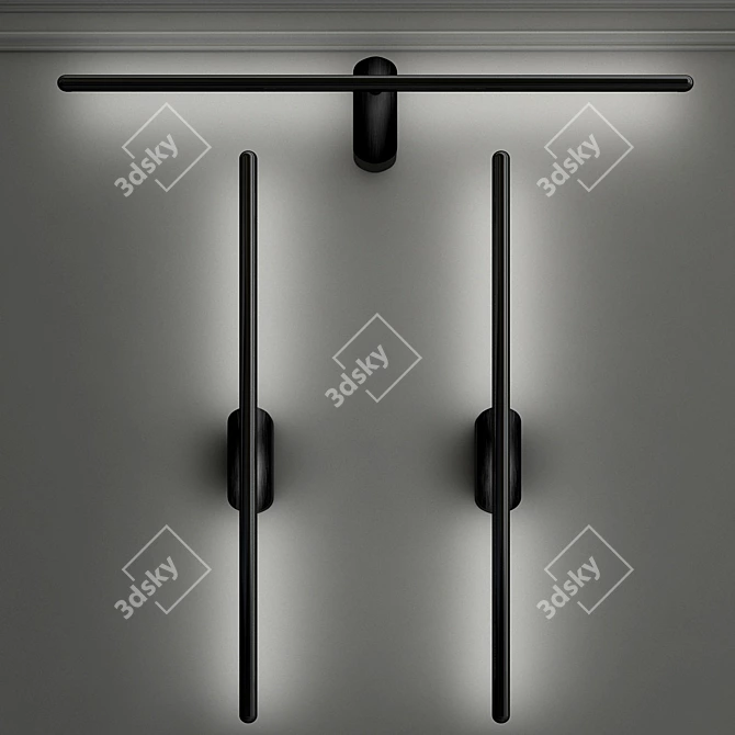 Elegant Wall Lamp: Vantaggio 3D model image 1