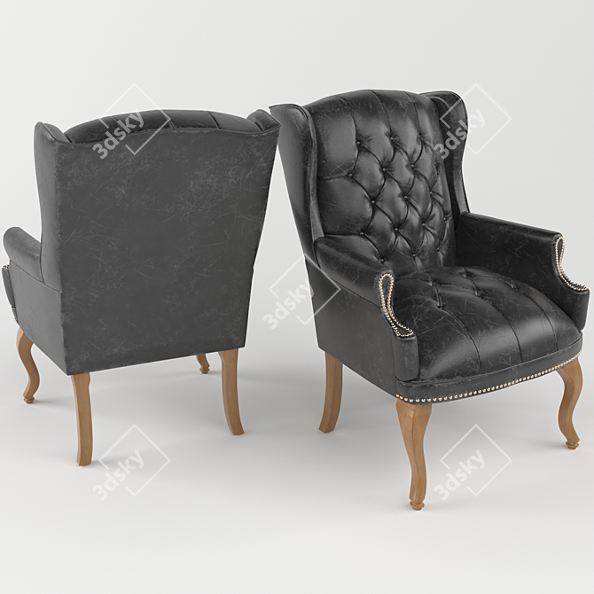 Timeless Elegance: Classic Armchair 3D model image 2