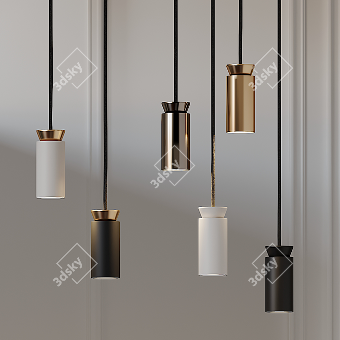 Elegant Triana Suspension Light 3D model image 1