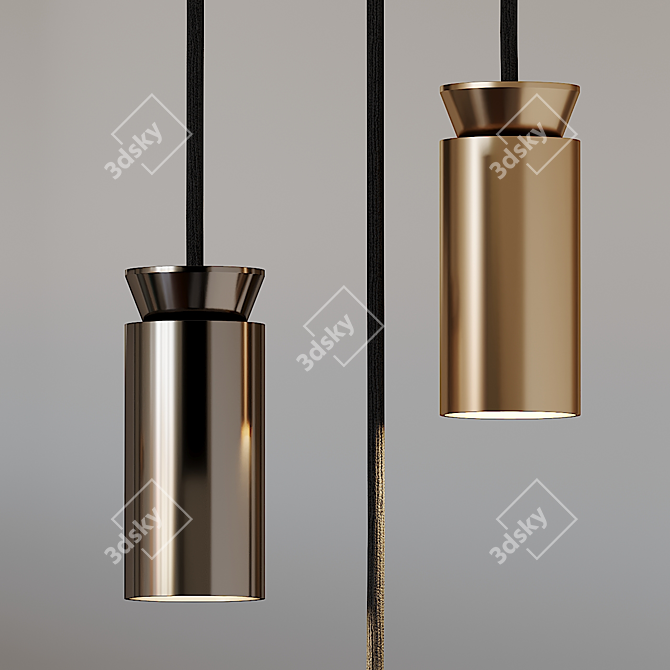 Elegant Triana Suspension Light 3D model image 3