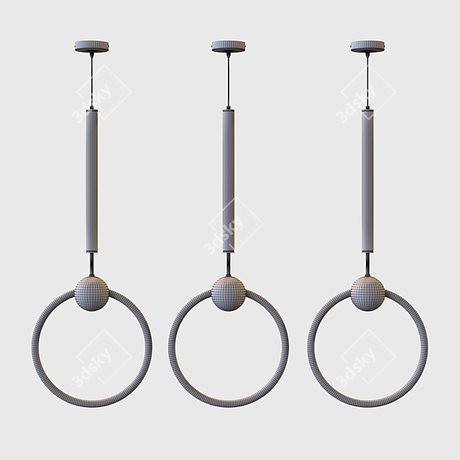 Elegant Acrylic Pendant Lamp 3D model image 2
