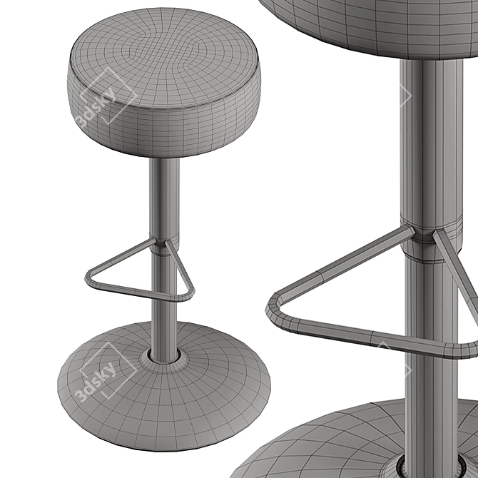 Elegant KAT Stool by Kastel 3D model image 3