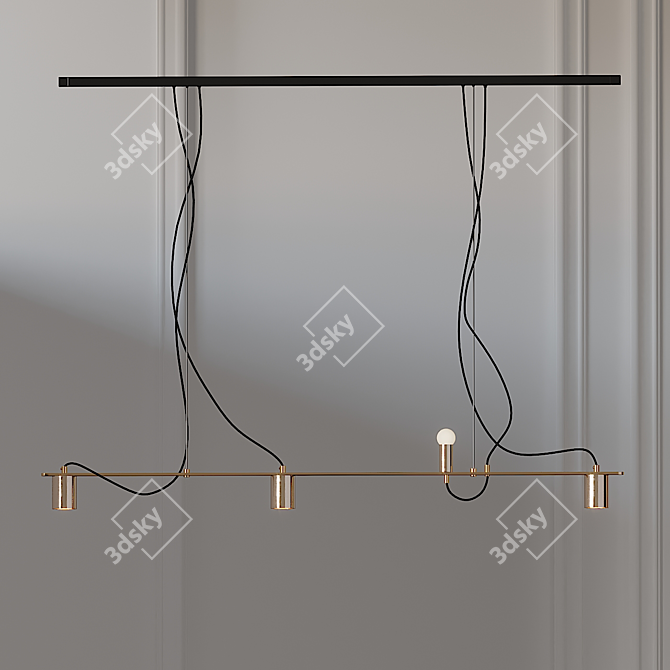Tyson Modula 1500mm Totem Pendant Light 3D model image 2
