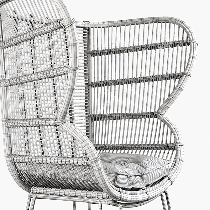 Elegant Luxury Macbeth Armchair 3D model image 3
