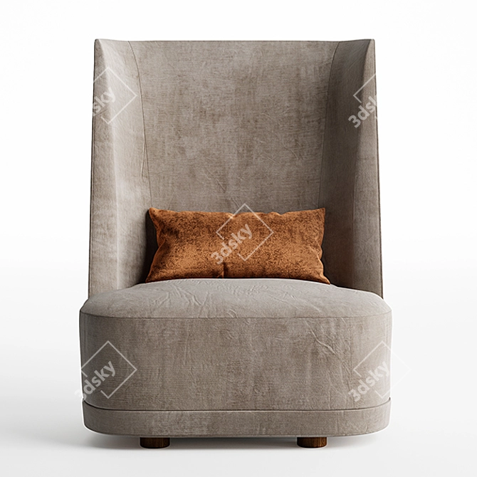 Vibrant Alberta Accent Chair: Modern Design, Compact Size 3D model image 2