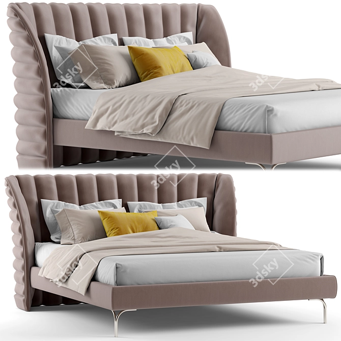 Turkish Lotus Bed: Unsurpassed Elegance 3D model image 1