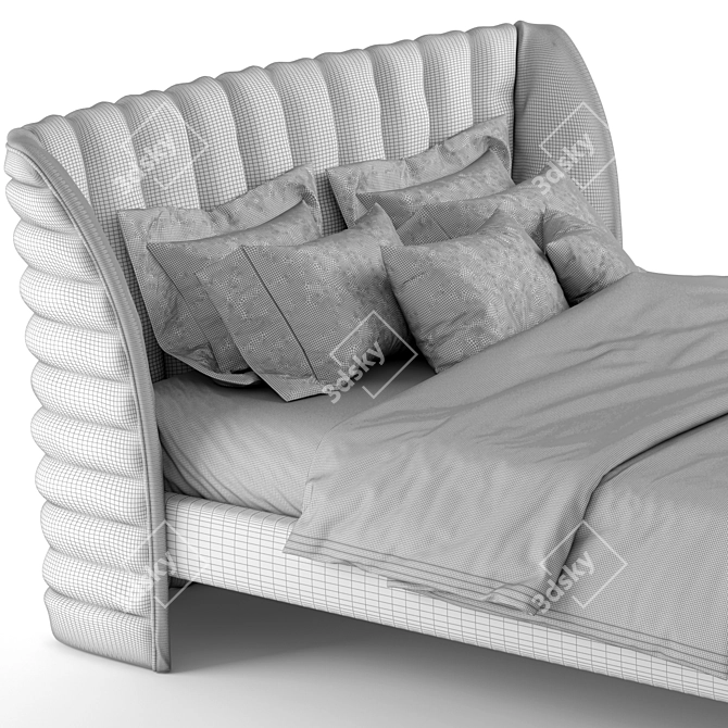 Turkish Lotus Bed: Unsurpassed Elegance 3D model image 3