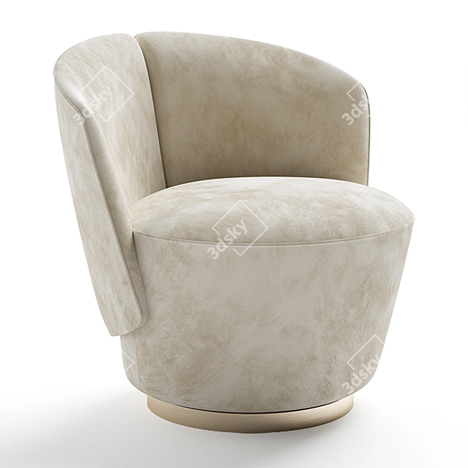 Elegant Yvonne Alberta Chair 3D model image 1