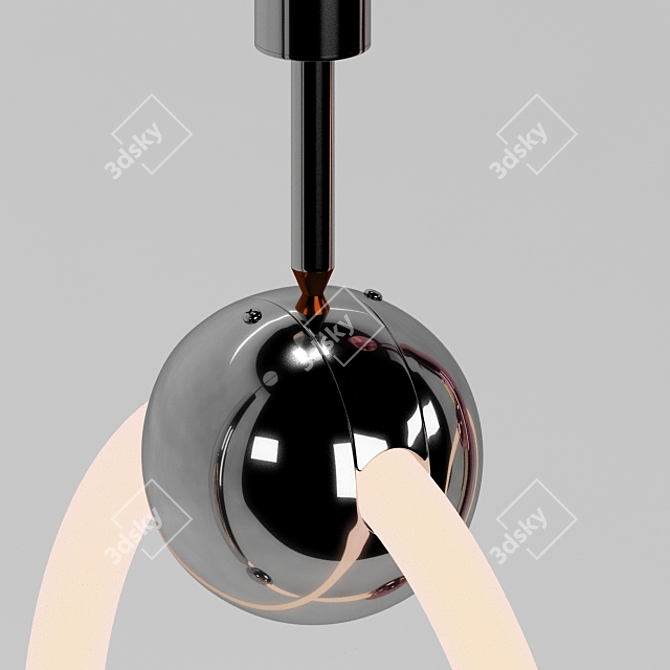 Elegant Design Ring Lamp 3D model image 2