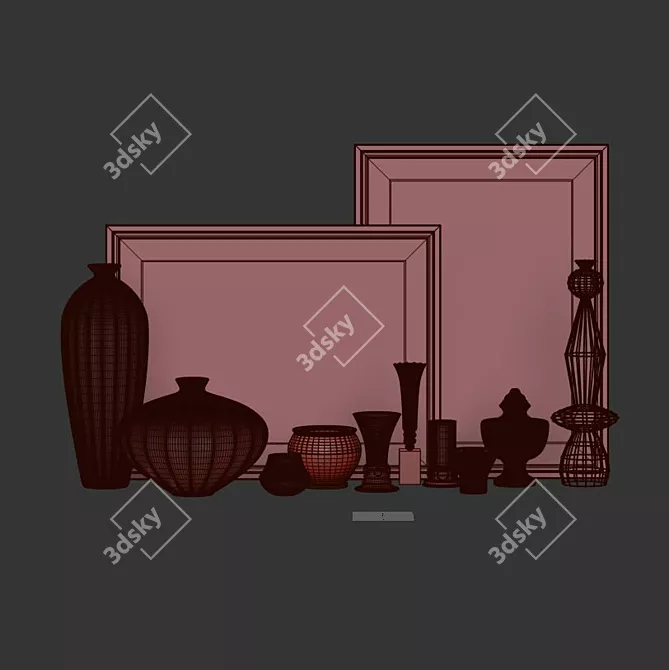 3D Decor Set: Max & FBX Formats Available 3D model image 2