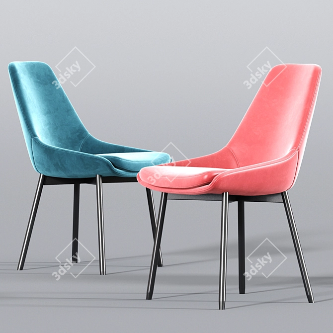 Modern Alfie Dining Set 3D model image 2